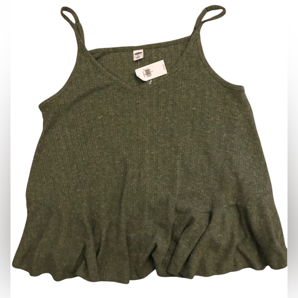 Old Navy Olive Flowy Swing Tank Top Linen
Blend Size Small